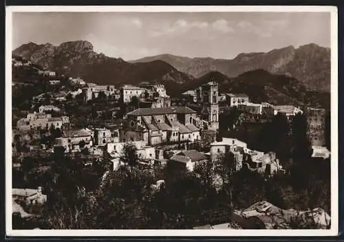 AK Ravello, Panorama mit Bergen aus der Vogelschau