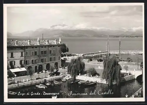 AK Desenzano /Lago di Garda, Panorama dal Castello, Ristorante da Vittorio