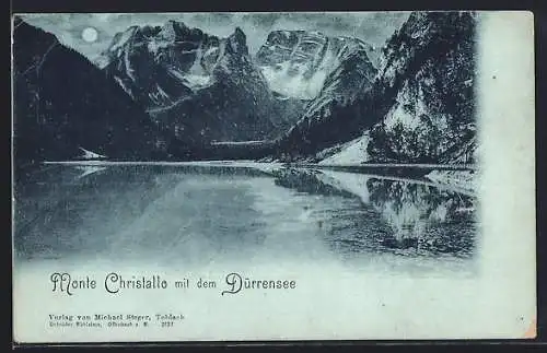 Mondschein-AK Dürrensee, Panorama mit Monte Christallo