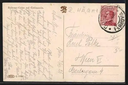 Künstler-AK Rudolf Alfred Höger: Bolzano, Bolzano col Catinaccio