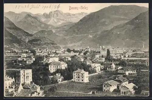 AK Bozen-Gries, Panorama mit Bergen