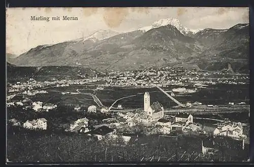 AK Marling, Teilansicht mit Meran