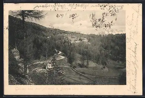 AK Mendel b. Bozen, Ortspartie mit Strasse