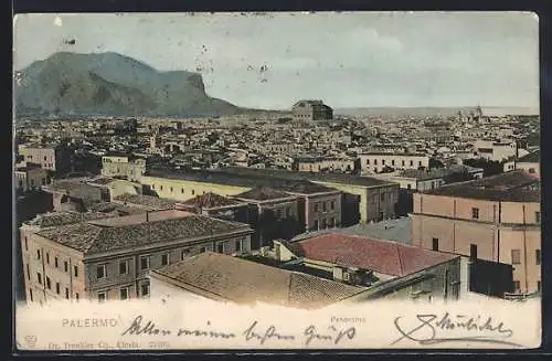 AK Palermo, Panorama mit Bergen