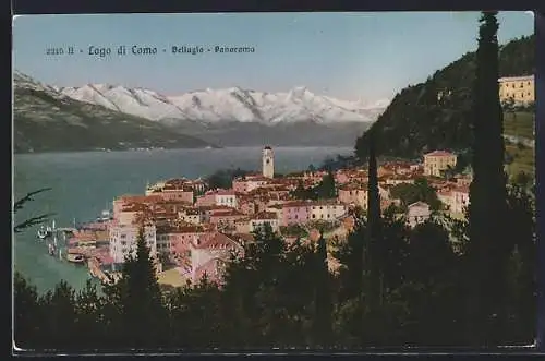 AK Bellagio /Lago di Como, Panorama mit Bergen