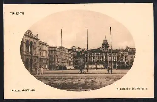 AK Trieste, Piiazza dell`Unità e palazzo Municipale