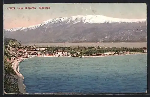 AK Maderno /Lago di Garda, Panorama mit Bergen