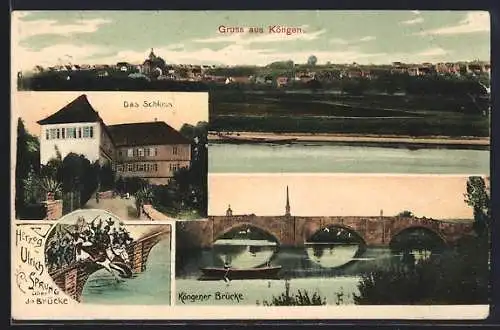 AK Köngen, Das Schloss, Köngener Brücke