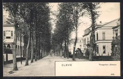 AK Cleve, Wohnhäuser in der Tiergarten-Strasse