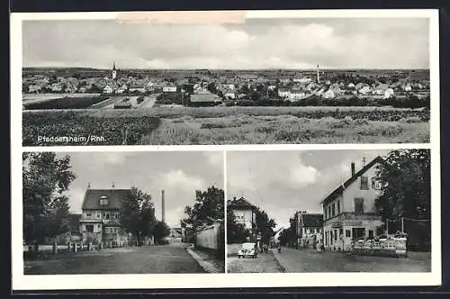 AK Pfeddersheim /Rhh., Ortsansicht mit Strassenpartien