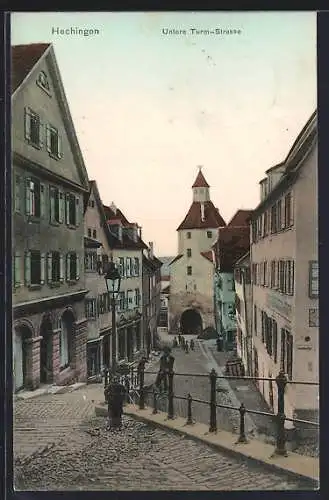 AK Hechingen, Untere Turm-Strasse mit Tor