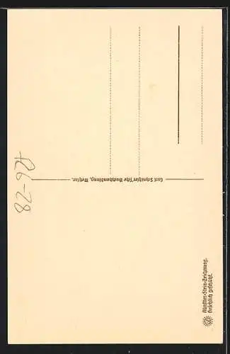 Steindruck-AK Wetzlar, Domtreppe mit Domansicht