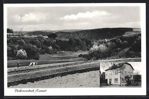 AK Pfaffenwiesbach /Taunus, Gasthaus u. Pension Zur Linde, Inh. Gg. Raufenbach