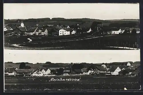 AK Reinhardsried, Ortsansichten mit Panorama