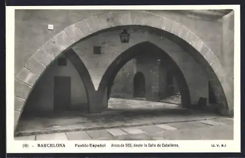 AK Barcelona, Arcos de SOS, desde la Calle de Caballeros