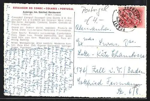 AK Conde, Gasthof Auberge und Blick auf den Ort