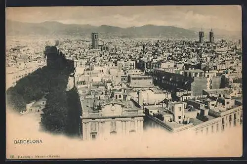 AK Barcelona, Blick über die Stadt