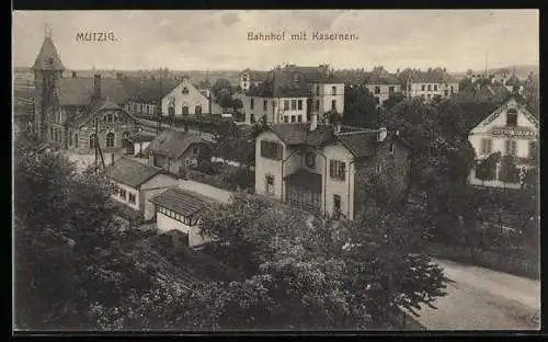 AK Mutzig, Bahnhof mit Kasernen