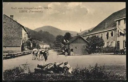 AK Lubine, Stadtkern des ehemaligen Kriegsschauplatzes 1914-15
