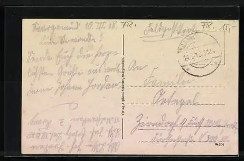 AK Saargemünd /Lothringen, Anblick des Marktplatzes, Reklame an Hauswand