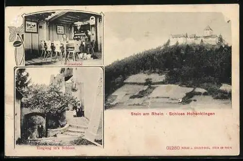 AK Stein am Rhein, Schloss Hohenklingen, Wirtsstube, Eingang ins Schloss
