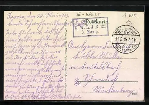 AK Feindliches Feuer, kriegsgefangener Franzose bekommt Feuer für die Zigarette