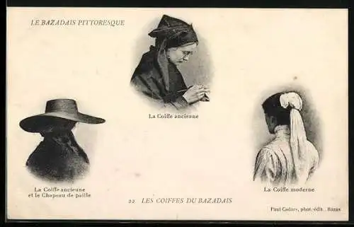 AK Le Bazadais Pittoresque, Les Coiffes du Bazadais