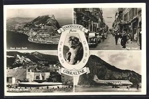 AK Gibraltar, Rock from South, Main Street, Entrance to Town