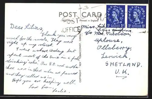 AK Gibraltar, Rock from North front, Typical water vendors, R. C. Cathedral and Main Street