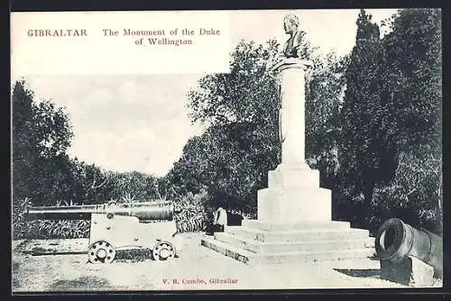 AK Gibraltar, The Monument of the Duke of Wellington, Denkmal