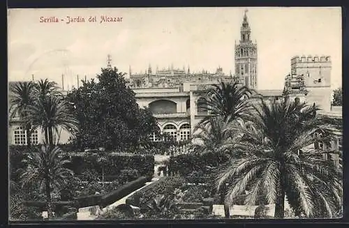 AK Sevilla, Jardin del Alcazar