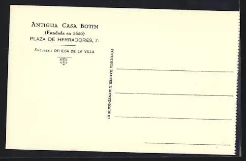 AK Madrid, Antigua Casa Botin, Plaza de Herradores 7