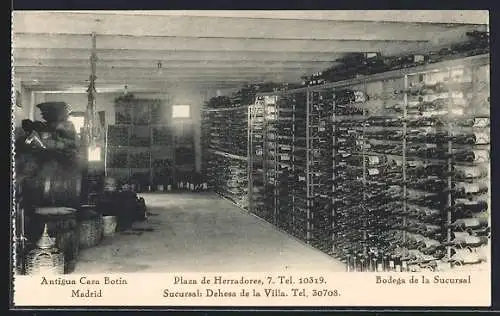 AK Madrid, Antigua Casa Botin, Bodega de la Sucursal