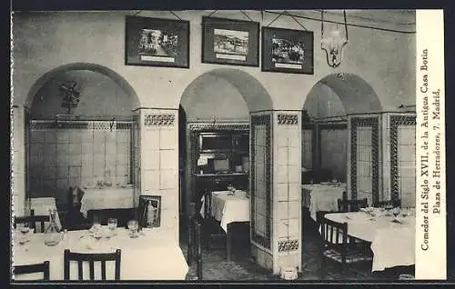 AK Madrid, Antigua Casa Botin, Plaza de Herradores 7, Comedor del Siglo XVII