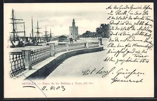 AK Sevilla, Paseo de las Delicias y Torre del Oro