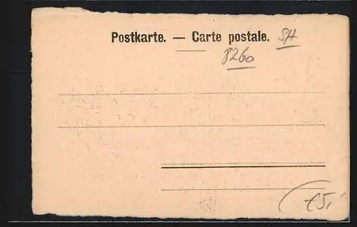 AK Stein a. Rh., Uferpartie mit Kirche