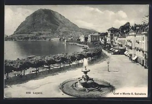 AK Lugano, Quai mit Mte. Salvatore