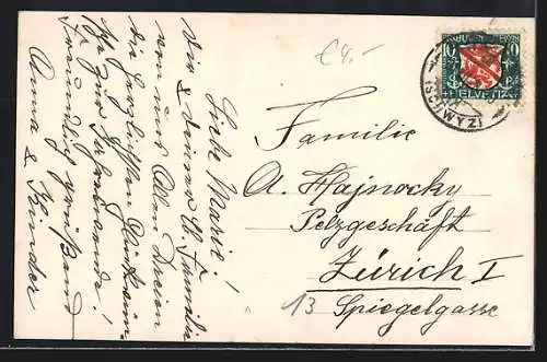 AK Obersee, Uferpartie im Winter