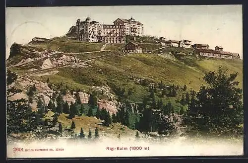 AK Rigi-Kulm, Panorama mit Hotel