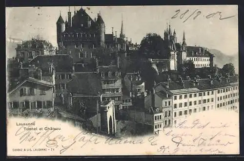 AK Lausanne, Tunnel et Château
