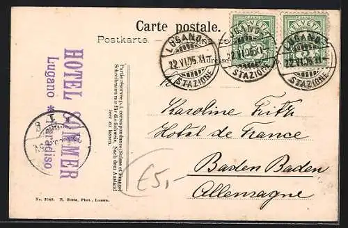 AK Monte San Salvatore, Vista sul Lago di Lugano, Melide e Monte San Giorgio