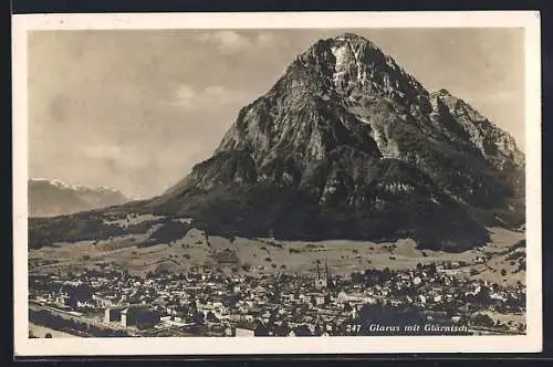 AK Glarus, Teilansicht mit Glärnisch