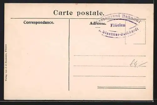 AK Fluelen, Uferpartie mit Bristenstock