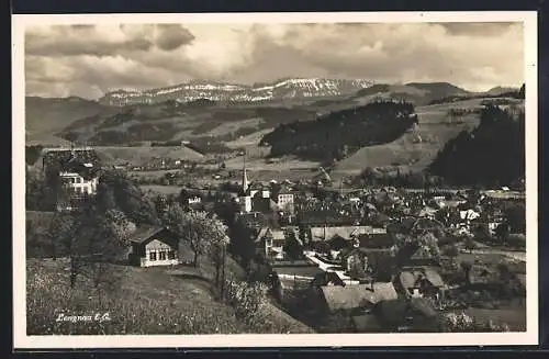 AK Langnau i. E., Teilansicht mit Bergen