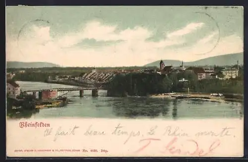 AK Rheinfelden, Teilansicht mit Brücke
