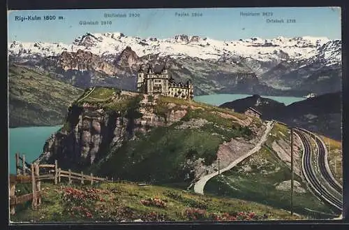 AK Rigi-Kulm, Hotel mit Faulen, Glärnisch und Ortstock
