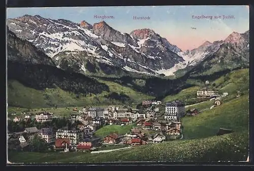 AK Engelberg, Panorama mit Juchli, Hanghorn und Hutstock