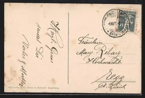 AK Engelberg, Panorama mit Juchli, Hanghorn und Hutstock