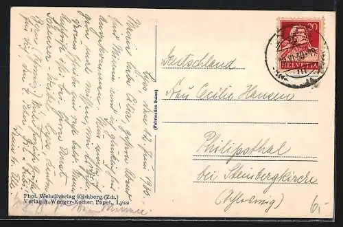 AK Lyss /Kt. Bern, Teilansicht mit Baum