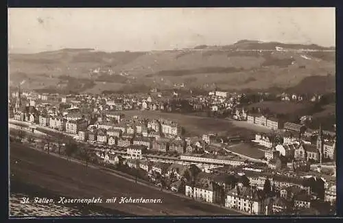 AK St. Gallen, Kasernenplatz mit Hohentannen